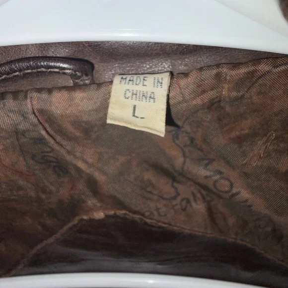 Roundtree & Yorke Dark Brown Leather Bomber Jacket - Picture 2 of 4